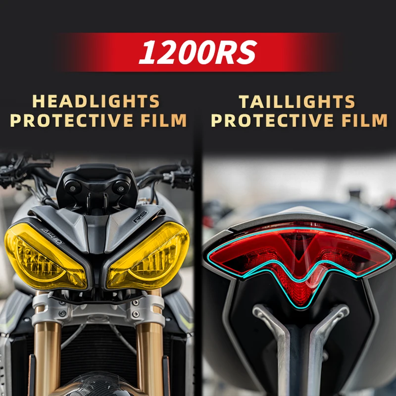 Motorcycle Lamp Film Used For TRIUMPH 1200RS A Set Of Headlight And Taillight Transparent Protective Waterproof Stickers