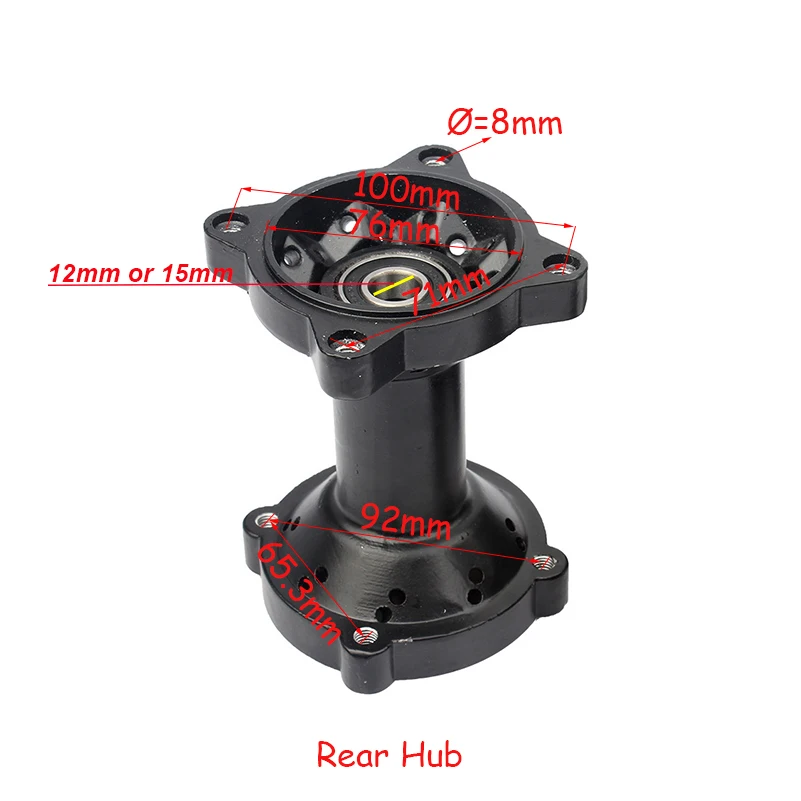 Pit bike Rim of 1.85-12inch Rear Wheel Rim 80/100-12inch Aluminium dirt bike wheel Rims 12mm hole hub