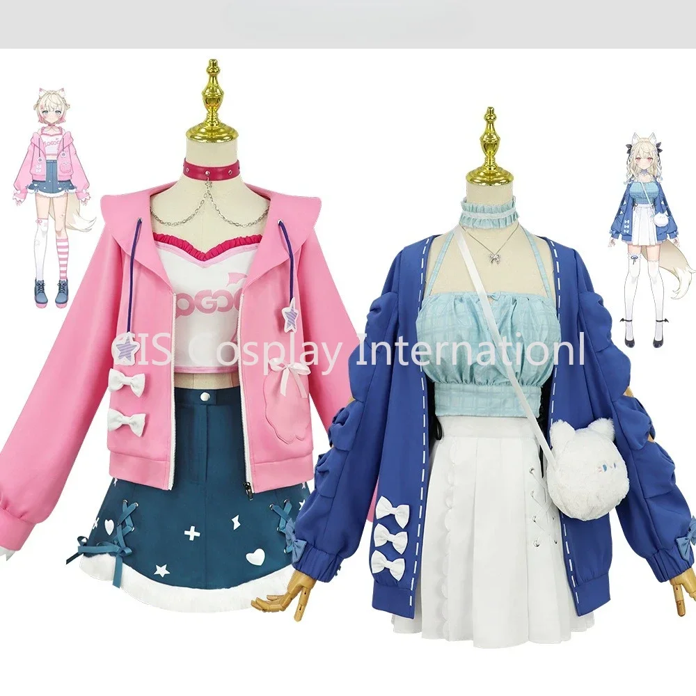 CIS Mococo Fuwawa Cosplay Costume Daily Dress Hololive Holo Vtuber EN New Outfit Halloween for Women