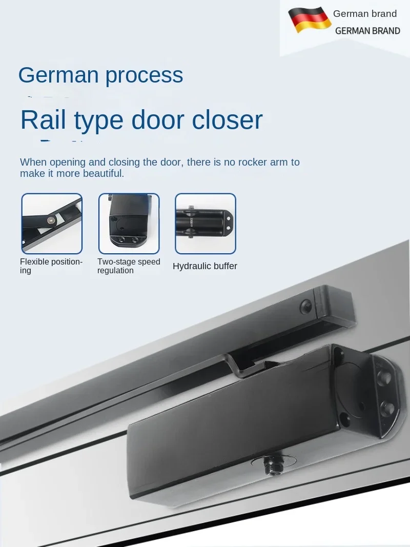 rail type door closer