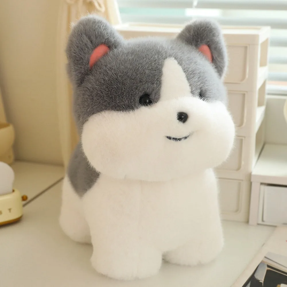 

Cartoon 20cm Plush Dog Toy Fluffy Anime Soft Plush Bib Dog Siberian Husky Plush Puppy Gift