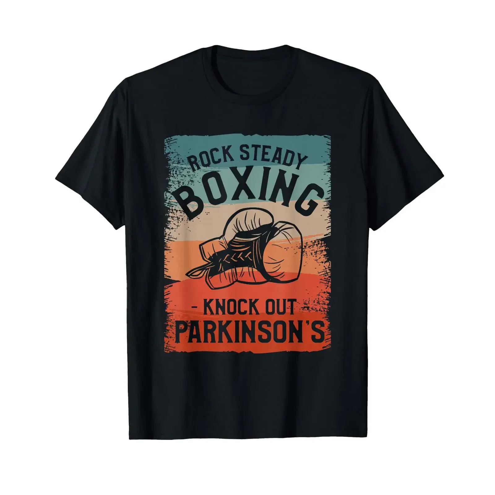 T-shirt Rock Steady Boxing Knock Out pour la sensibilisation au Parkinson, vêtements de créateur vintage lavés, doux, respirants, décontractés