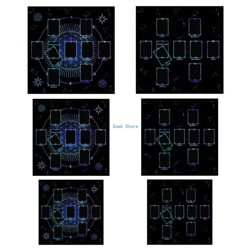 

11UE Square Altar Board Game Card Pad Runes Table Cloth Mysterious Board Game Mats
