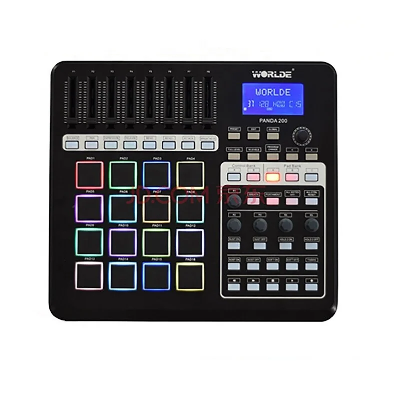 

Worlde Panda 200 Usb Midi Controller Keyboard DJ Digital Music Audio Studio Electric Drums Pad for Musical Instruments Wholesale
