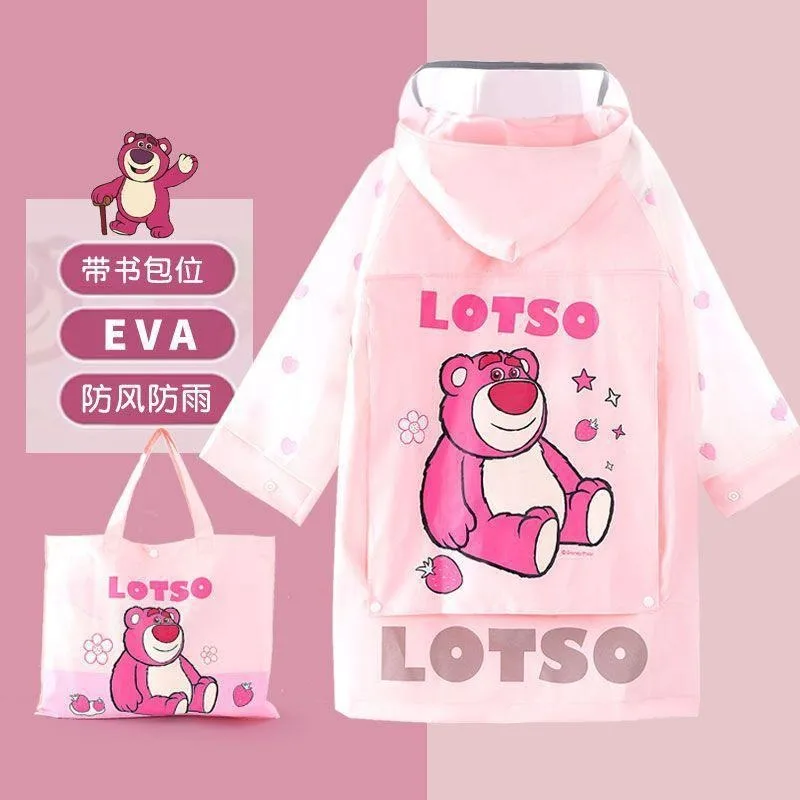 Lilo dan Stitch Disney Jas Hujan Kawaii Kartun Anime Aksesori Cetak Pakaian Tahan Air Hadiah Pria dan Wanita