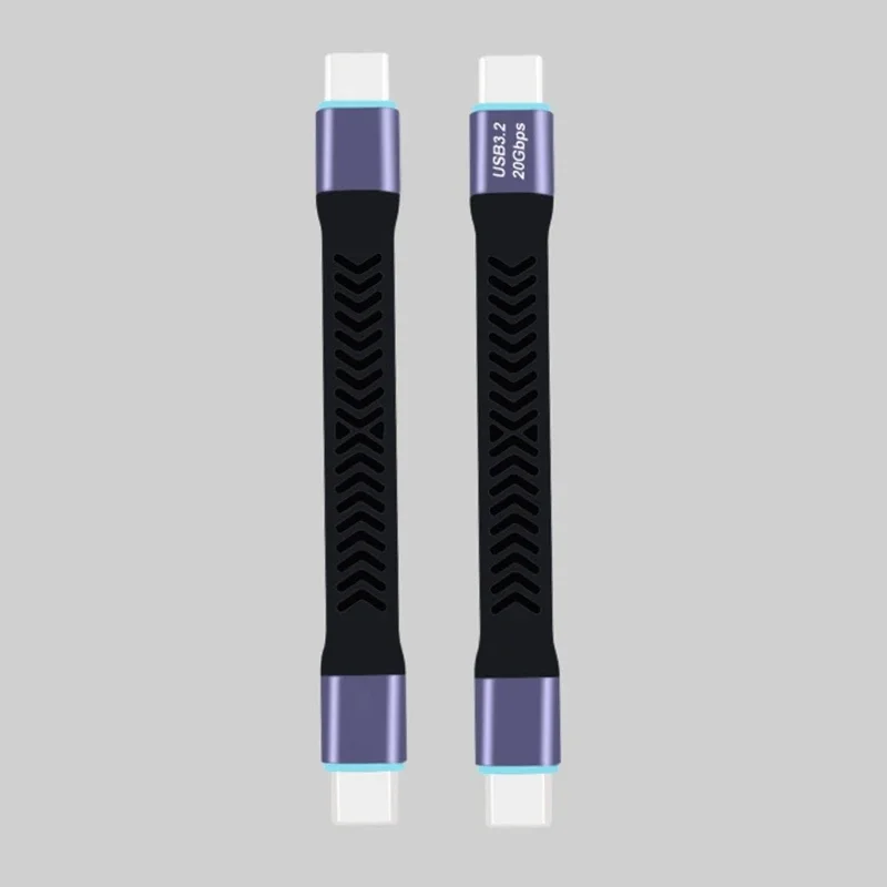 Short USB Cord High Speed UsbC to TypeC Cable for Fast Charging and Data Transfer Cord 20Gbps