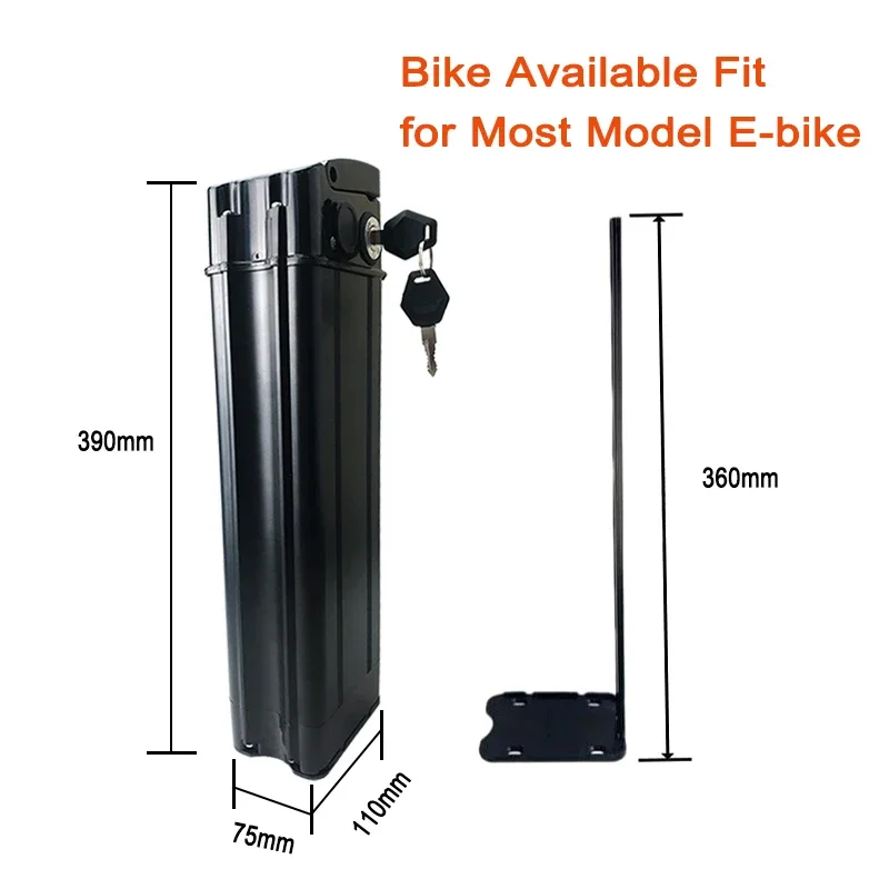 Silver Fish 36V LI-ION Battery 10/15/20Ah For 350W 500W 750W Top discharge for Heybike City Commuter 3