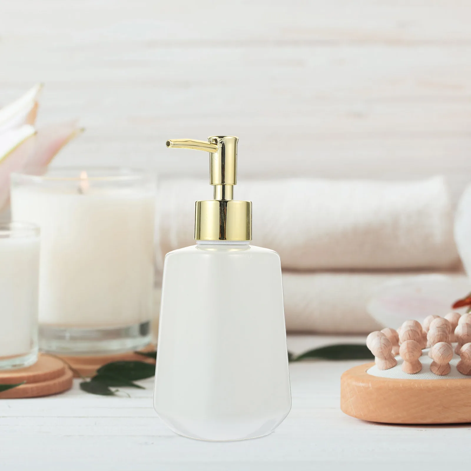 

2Pcs Ceramic Soap Dispenser ABS Pump Bathroom Kitchen Liquid Soap Lotion Shower Gel Sub-Packing Bottle