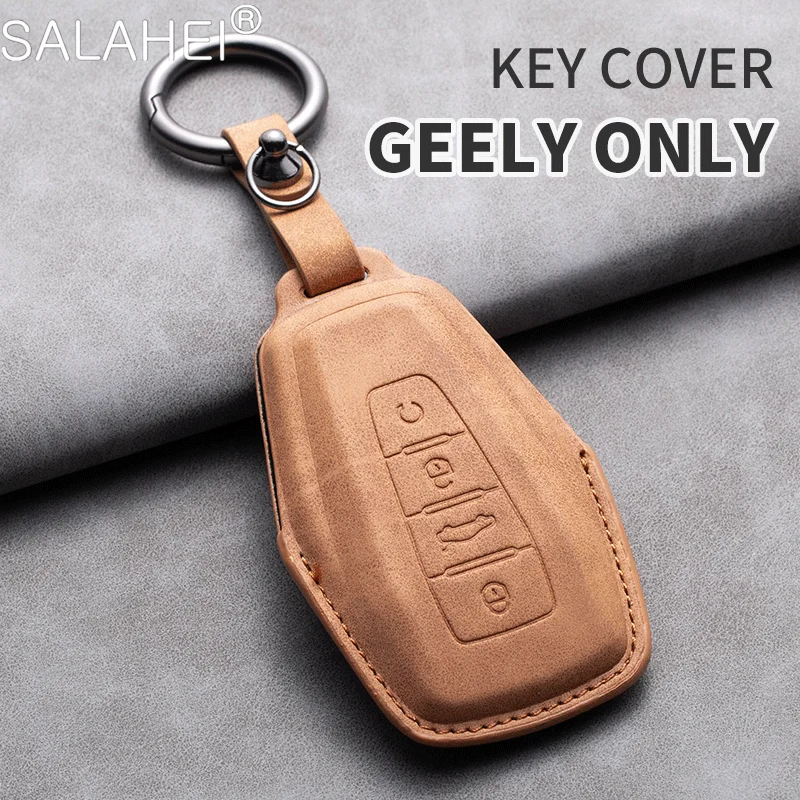 Car Key Case Bag For Geely Coolray X6 X7 EX7 Geometry C Emgrand Global Kulrey Hawk GX7 Okavango NL3 SUV GT GC9 Atlas Boyue Borui