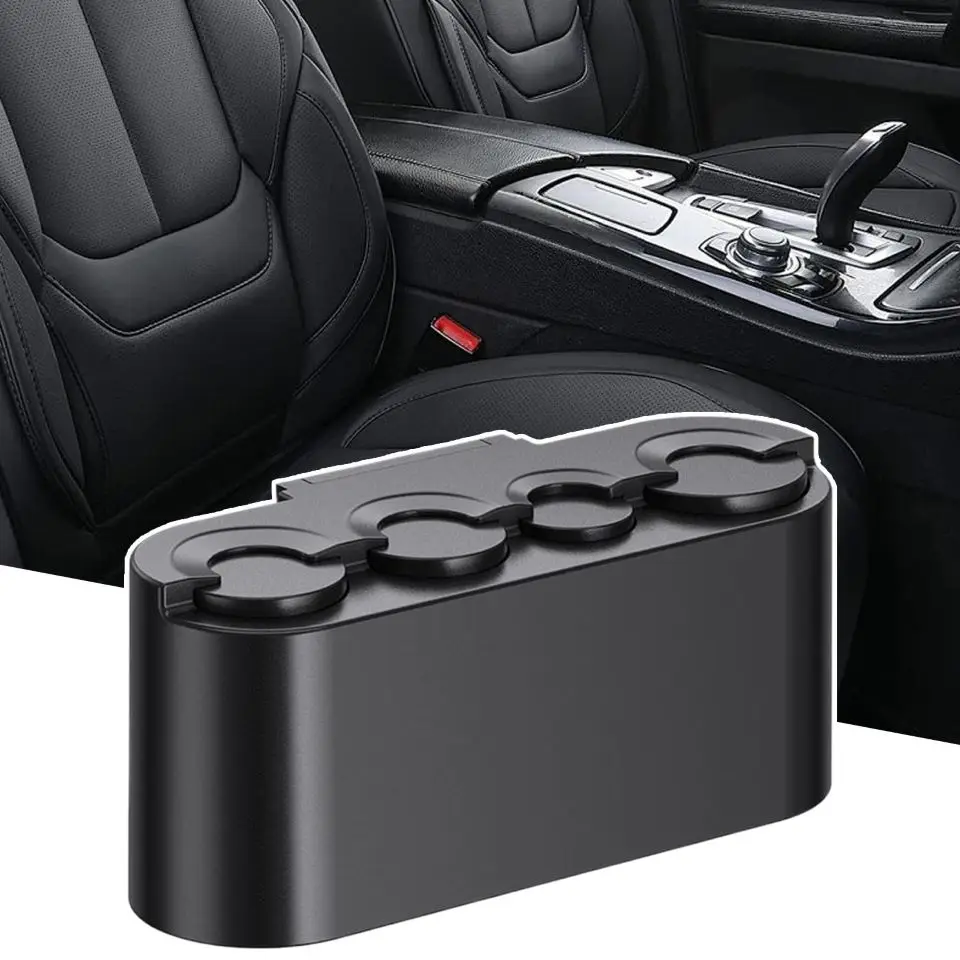 

Новый многофункциональный автомобильный органайзер для монет, большая емкость, съемный четырехпозиционный диспенсер для хранения монет, деньги, доллар США, евро, сейф