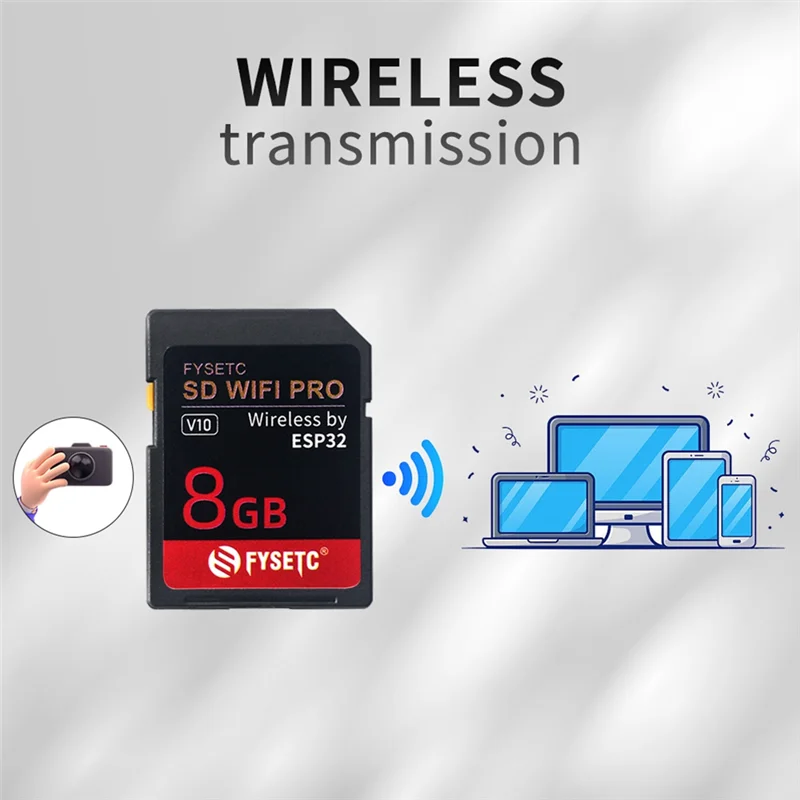 FYSETC SD WIFI Pro Wireless Transmission Base on ESP32 with 8GB Card , Uploader Support Websever for 3D Printer