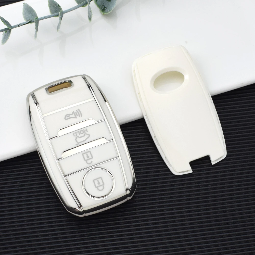 Auto Shell Fob for Kia Optima Sorento Niro Soul for Kia KX3 KX5 K3S RIO Ceed Cerato 4Buttons TPU Car Key Cover Case Holder
