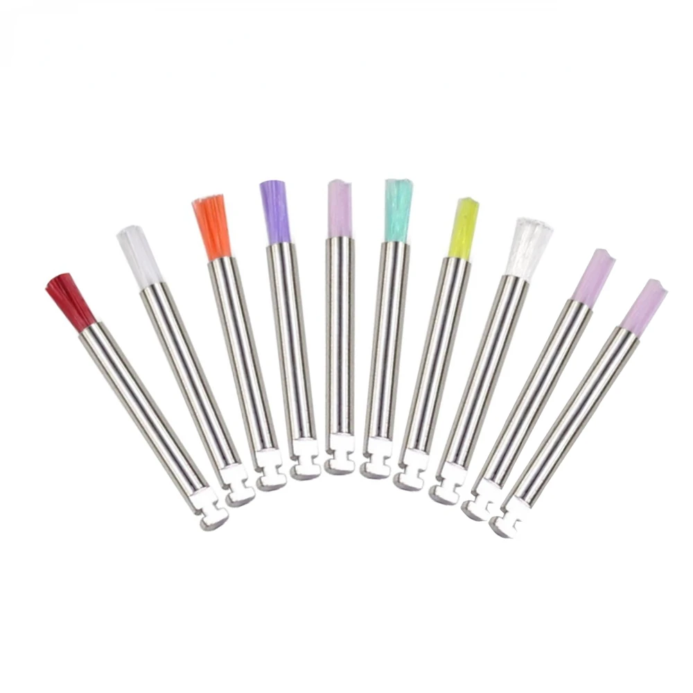 

10pcs/Box Disposable Dental Polisher Nylon Bristle Brush Dentist Tools Polishing Polisher Cup Teeth Whitening Prophy Brushes