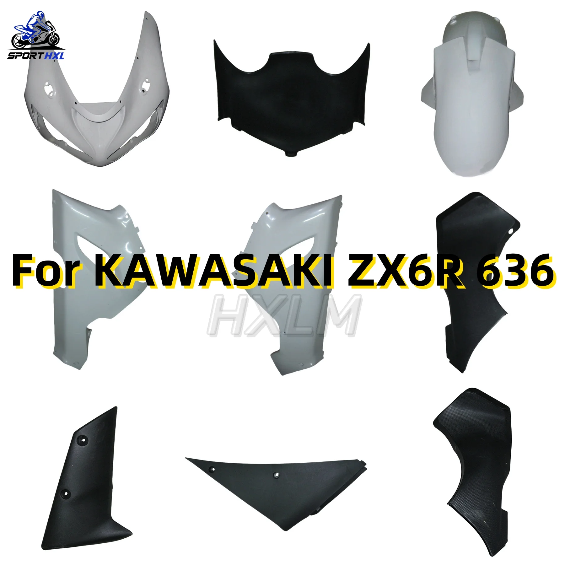 

Motorcycle Fairing Kits Fit for Kawasaki Ninja ZX-6R 05 06 ZX 6R ZX6R 636 2005 2006 Plastic Shell Unpainted Bodywork Set