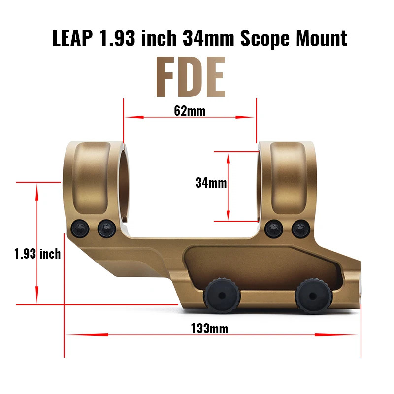 Imagem -06 - Scalar-tipo Leap Riflescope Mount Base Ferroviária Picatinny Acessórios para Caça e Airsoft 154 193 Altura 20 mm 30 mm 34 mm