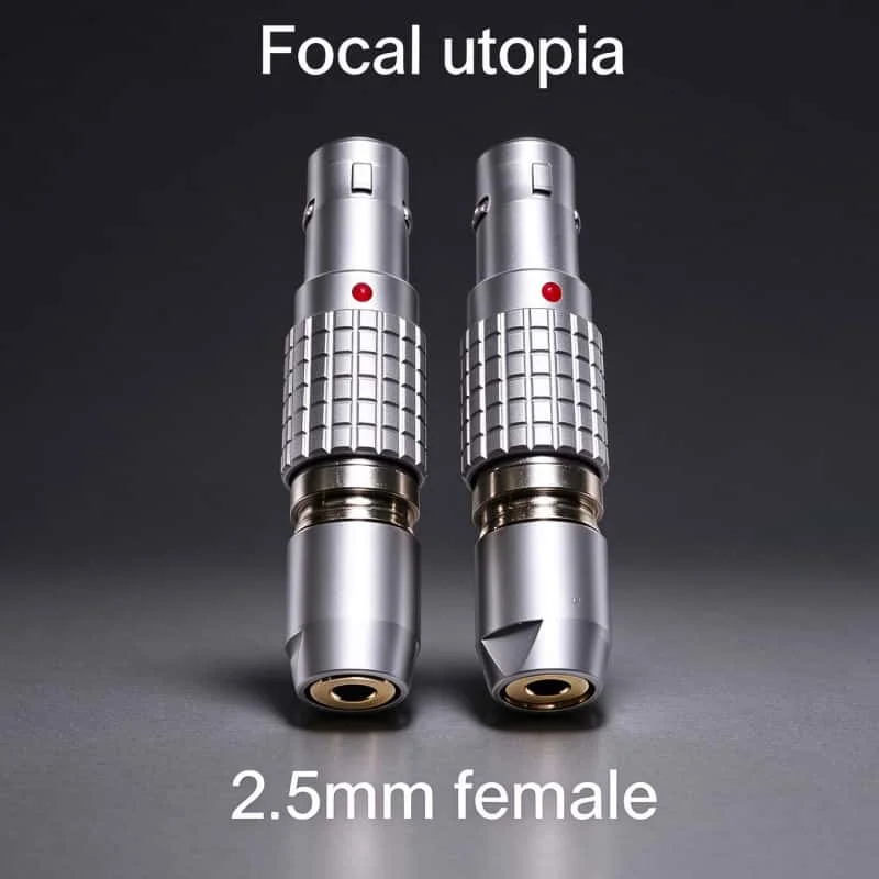 1 Pair Headphone Adapter for Focal Utopia to MMCX QDC 0.78mm 2Pin A2DC HD800 ED15 2.5 3.5 Female Earphone Connector