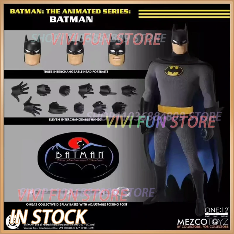 

В наличии: Коллекционная фигурка Mezco Toys One:12 Бэтмен из мультсериала The Animated Series, подвижная модель с тканевой одеждой