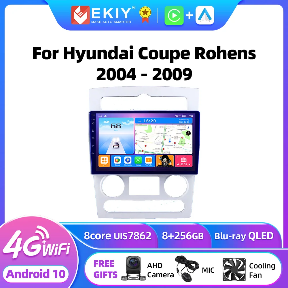 

EKIY T7 Android для Hyundai Coupe Rohens 2004-2009 Автомагнитола мультимедийный видеоплеер стерео навигатор GPS No 2din DVD Carplay Авто BT