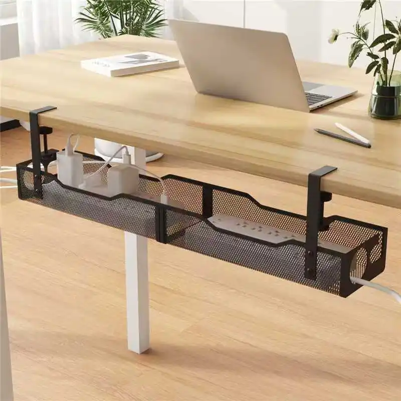 Extended Metal Under Desk Cable Tray Power Strip Cord Organization Cm Office