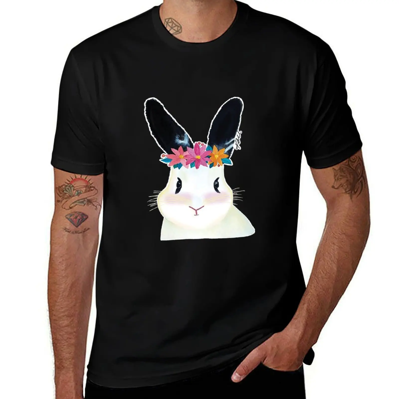 Camiseta Mochi the bunny, camisetas para hombre, paquete de Camiseta de algodón, camiseta de marca de lujo 100% algodón para hombre