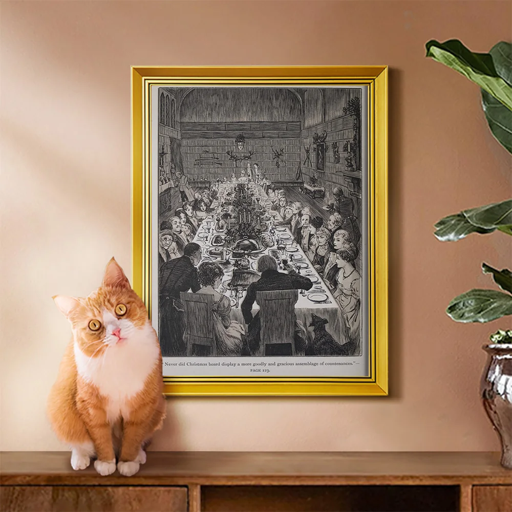 عيد مأدبة خمر أسود أبيض الفن طباعة ملصق تجميع العدات قماش اللوحة ديكور جدار الصورة