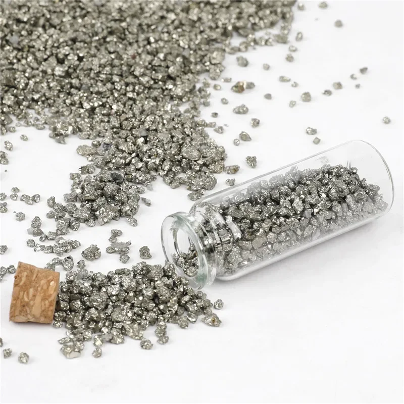 Pyrite Crystal Mini Chips Crystal Granules Fool\'s Gold Iron Pyrite Raw Mineral Specimen Crafting Decor 5-9mm