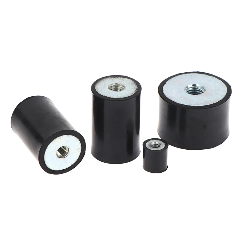 Anti Vibration Pad Damper-Metal Silentblock Type DD Rubber Mount Flat Base Block M4 M5 M6 M8 Female Thread Rubber Shock Absorber