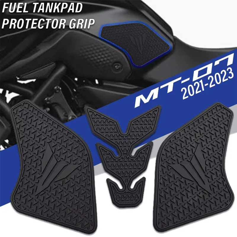 New 2024 2023 FOR YAMAHA MT07 MT-07 MT 07 Motorcycle Accessories Non-slip Side Fuel Tank Stickers Waterproof Pad Rubber Sticker