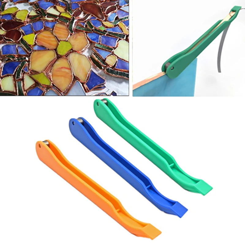 

1pcs Stained Glass Hand Foiler Tool For 7/32" Stained Glass Copper Foil Wrapping Burnishing