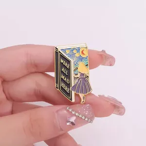 Alice'in Harikalar Diyarında maceraları Pin emaye kadın broş Van gogh'un rozeti pin sırt çantaları, aksesuarlar, takı, moda Kalemin 6 büyük satışı olan van gogh müzesi - №3