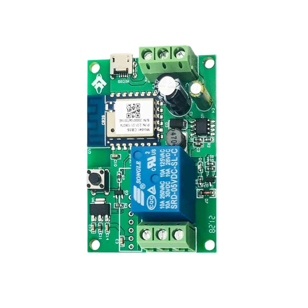 Tuya Single Way Remote Control Relay Module WiFi Bluetooth-compatible APP Control Smart Self-locking/Timing Modes Relay Switch