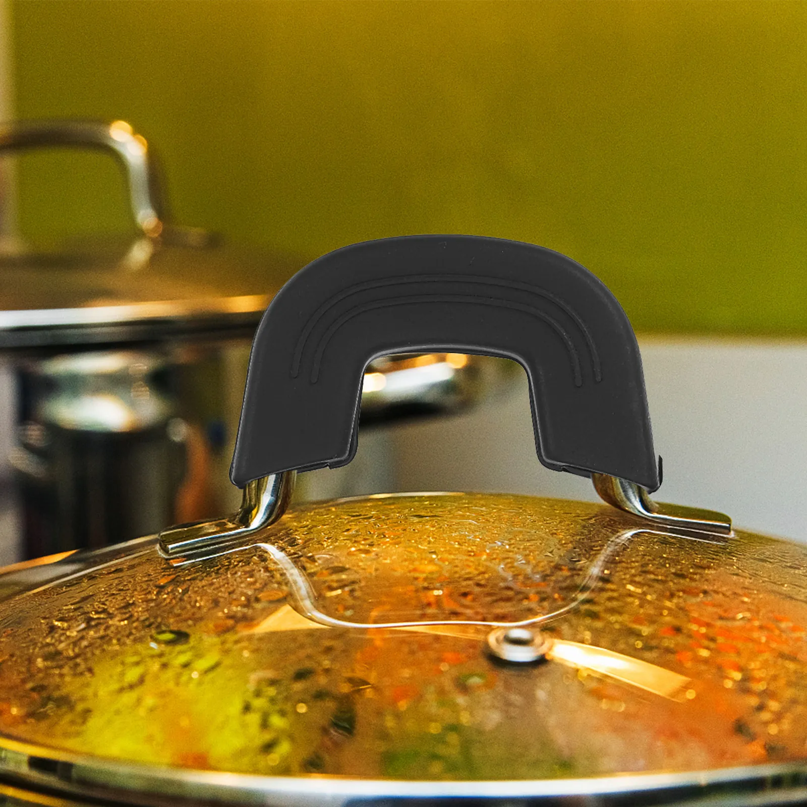 4Pcs Anti-Scald Pot Handle Holders Lightweight Non-Slip Kitchen Handle Protectors Heat Resistant Covers Suitable for Cast Iron