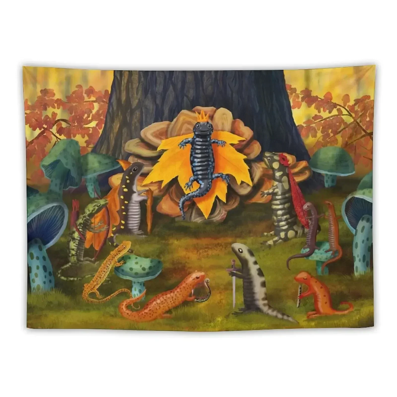 The Court of the Salamander King Tapestry Wall Hangings Decoration Wallpaper Tapestry