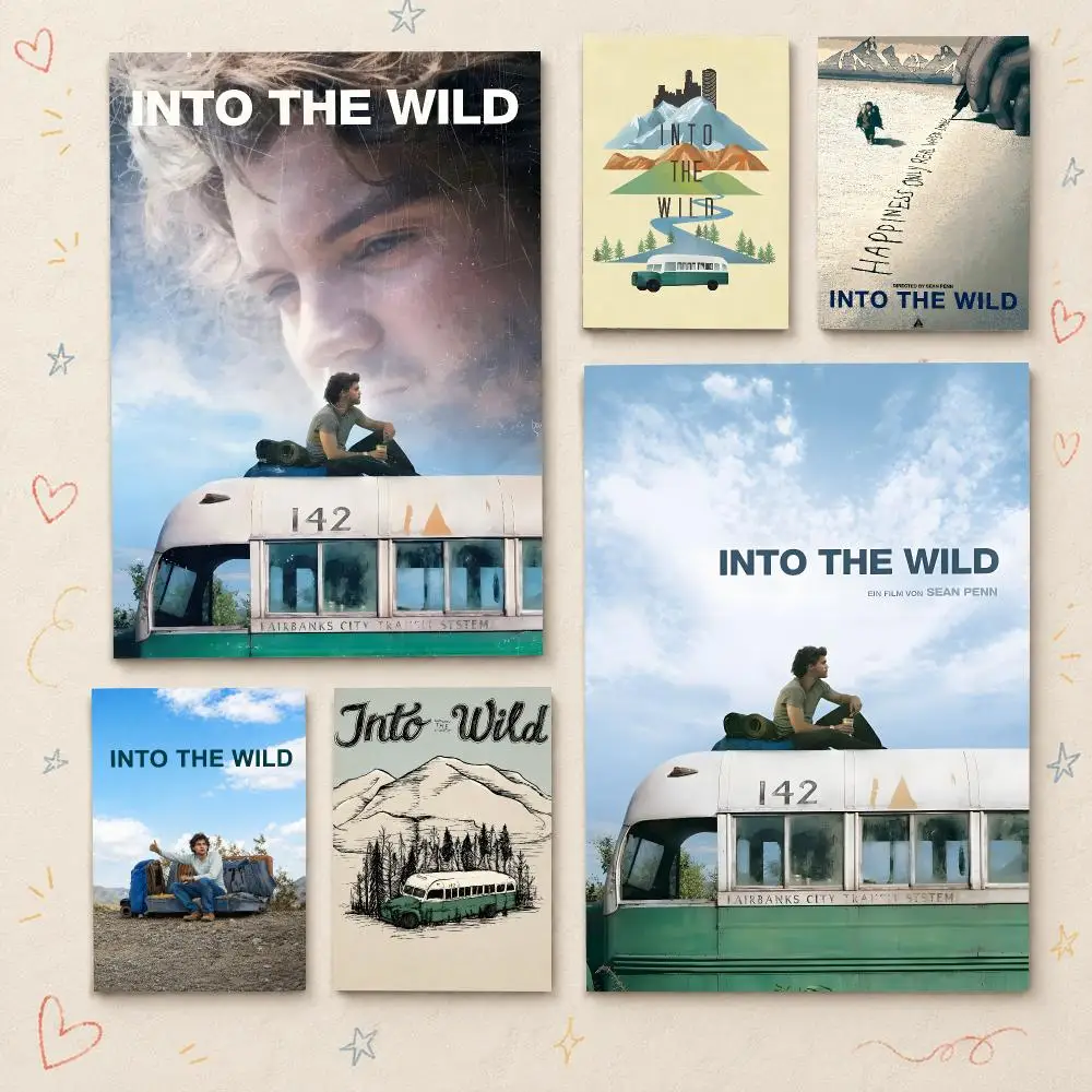 Film Wilderness Adventure I-Into the Wild Poster HD PP Wanddekoration für Wohnzimmer, Schlafzimmer, Spielzimmer, Café, Einzigartiges Geschenk