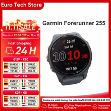 Garmin Forerunner 255 Sports Smartwatch 46mm 1.3'' Color Screen 14 Days Battery Life 4GB RAM NFC Bluetooth Wifi 5ATM Waterproof
