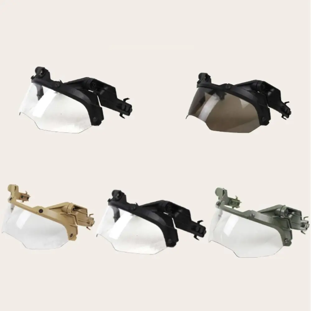 Accessories PC Sports Helmet Visor One Size Black Khaki Green Protective Helmets Guide Helmet Glasses Men Women