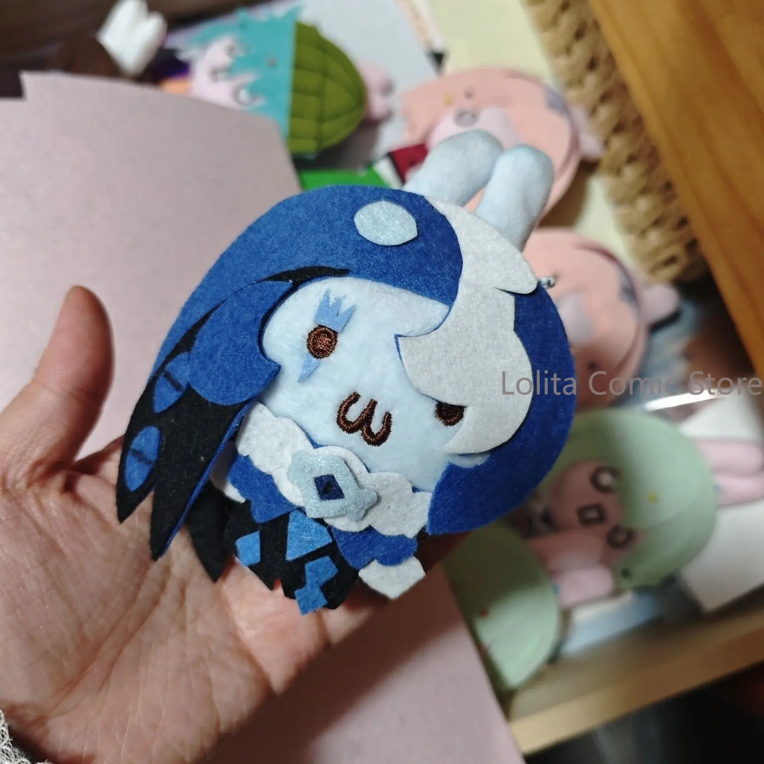 Bag Chain Cookie Run: Kingdom Shadow Milk Cookie Eternal Sugar Non-woven Fabric Handmade Plush Stuffed Plushies Puppet Pendant
