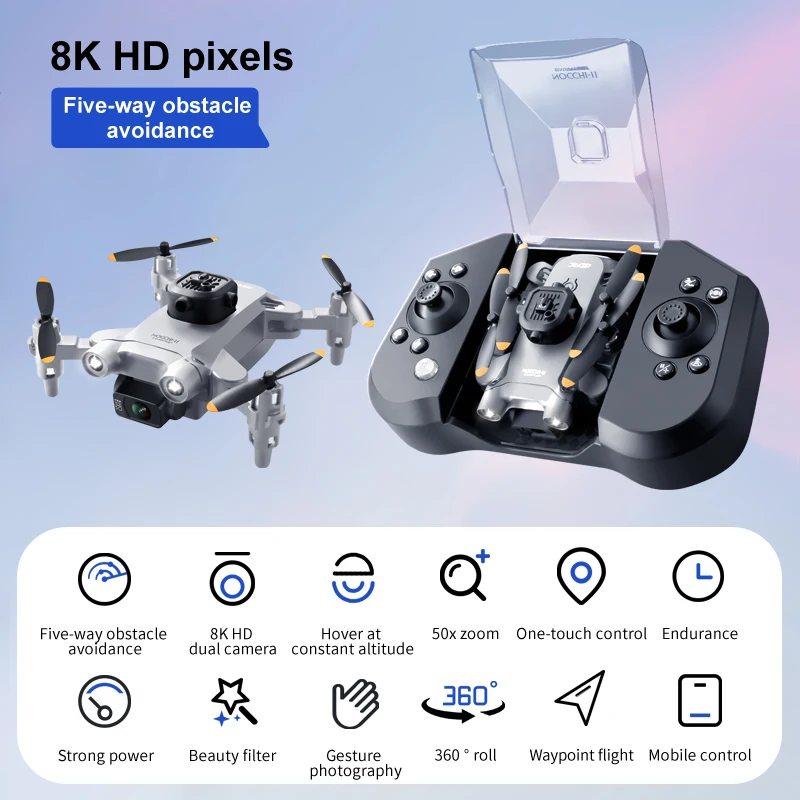 Mini drone 4DRC V30 avec caméra HD 4K 1080P FPV, drones RC professionnels, hélicoptère drone jouet avec évitement d'obstacles sur cinq côtés
