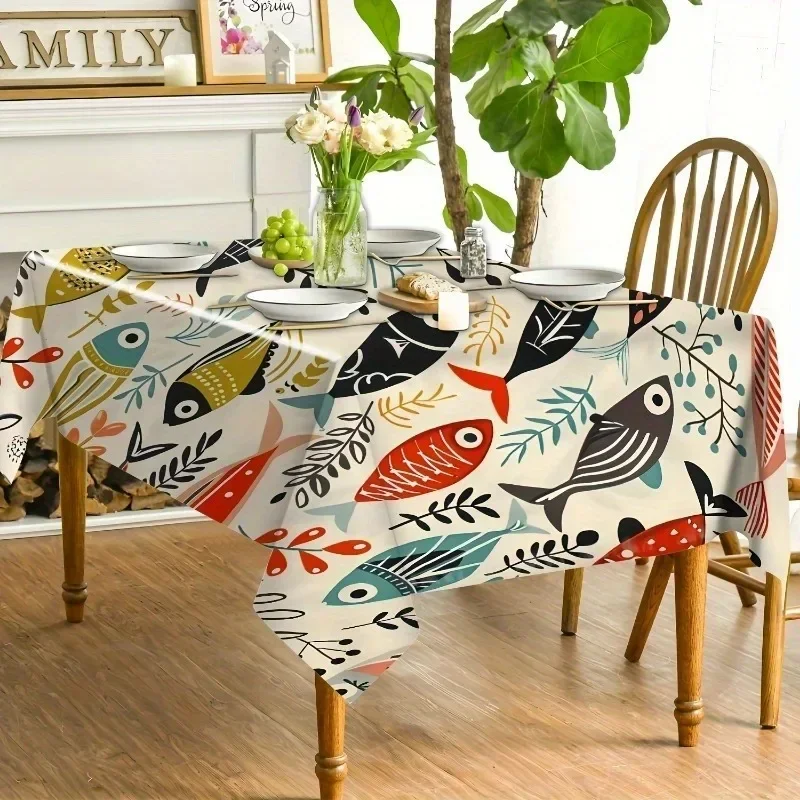 1pc Ocean Theme Aquarium Tablecloth, suitable for aquarium - yzb