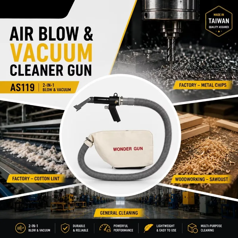 ZN-125 Compressed Air Vacuum Gun Kit ODM OEM Taiwan Fast Delivery