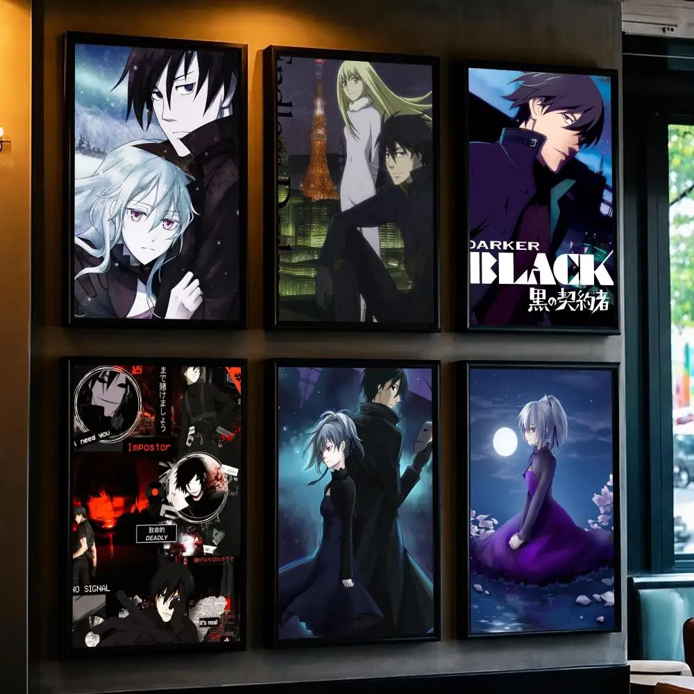 anime D-Darker than Black-K Poster Minimalist Wall Sticker for Cafe Office Bar Home Decor and Gift