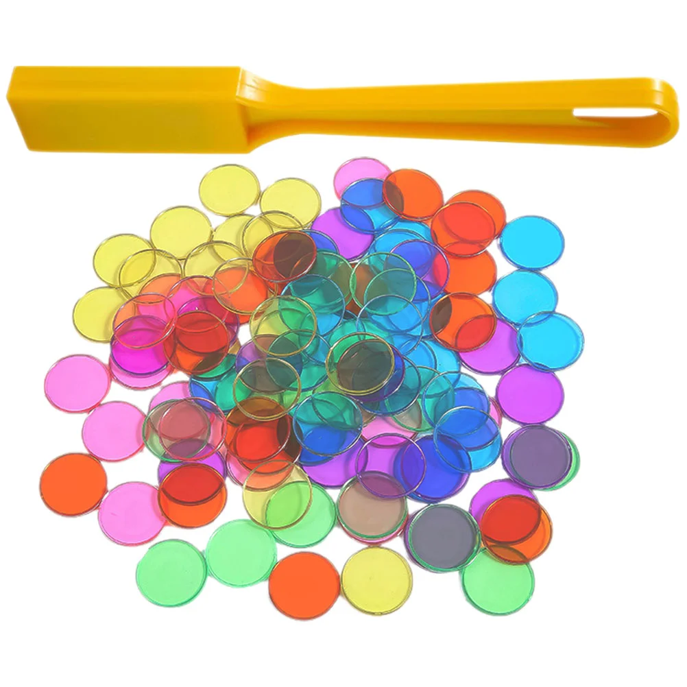 Transparent Disc Teaching Aids Educational Round Chips Magnetic Wand Counting Toy Color Sorting Wands Kids Kidcraft Playset