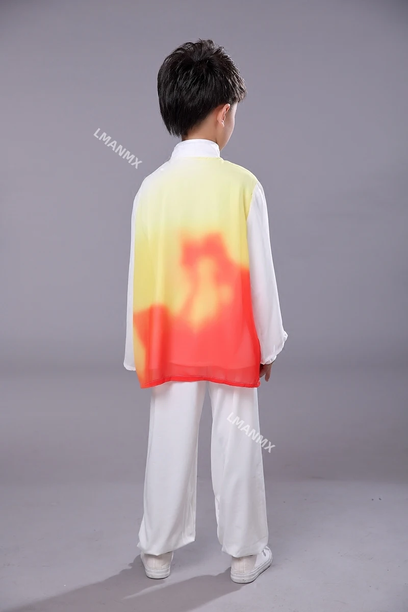 Children's Tai Chi clothing, men's and women's gauze clothing, Kung Fu fan performance training clothing