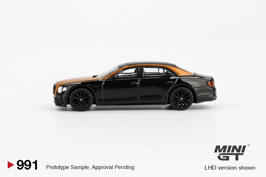 MINIGT 1/64 Bentley Flying Spur Orange Flame / Onyx MGT00991-CH Car Alloy Toys Motor Vehicle Diecast Metal Model for Children