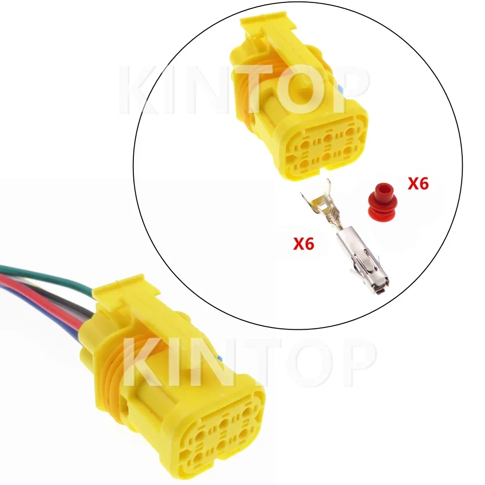 1 Set 6 Pins AC Assembly Automobile Waterproof Connector Car Wiring Terminal Male Plug Female Socket 18651.000.001