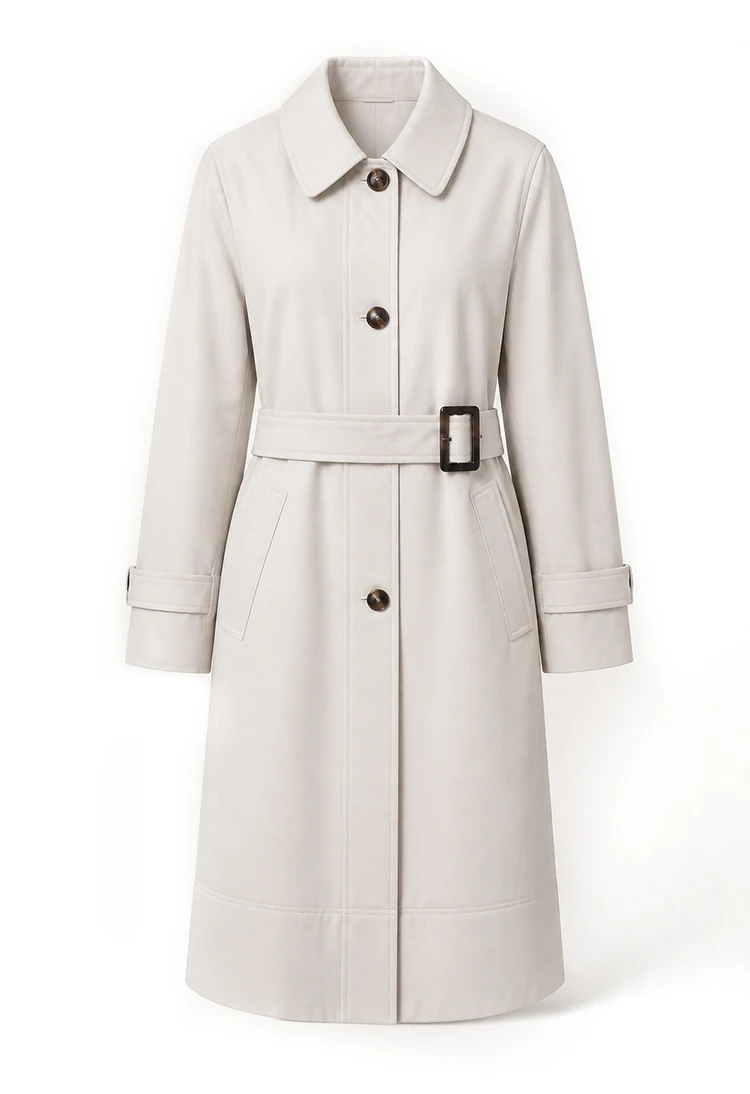 K2536W 50% Baumwolle Windbreaker Luxus Damenbekleidung Herbst Damen Langer Trenchcoat – Detail 8