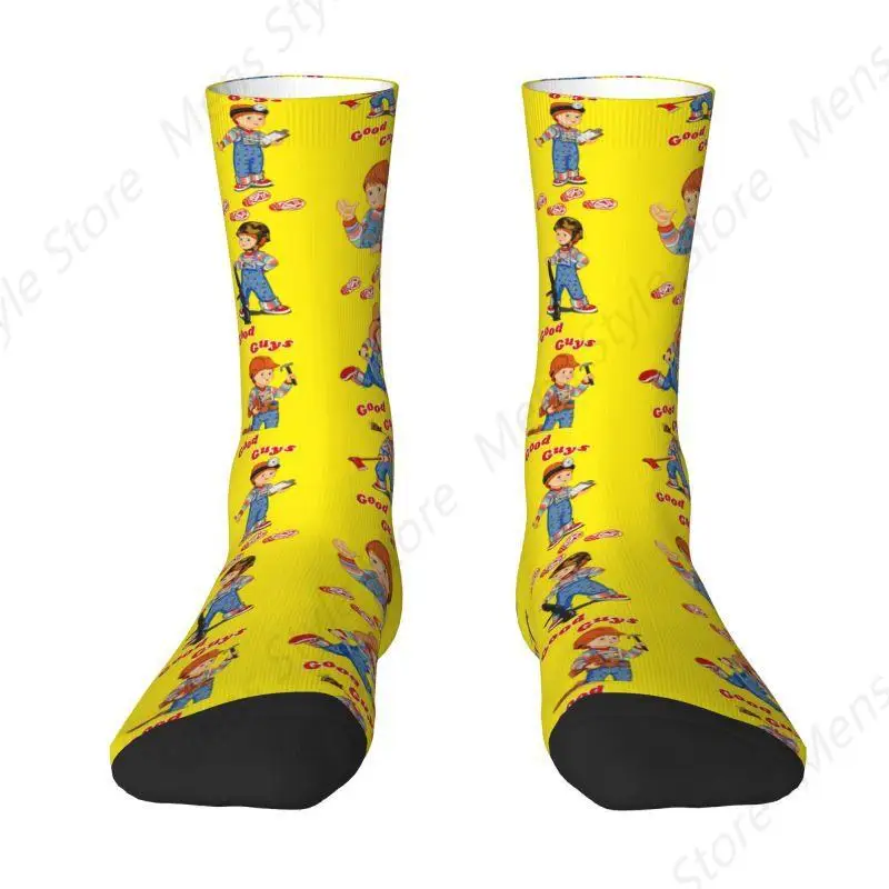 Funny Good Guys Socks Men Women Warm 3D Printed Child's Play Chucky Sports Basketball Socks