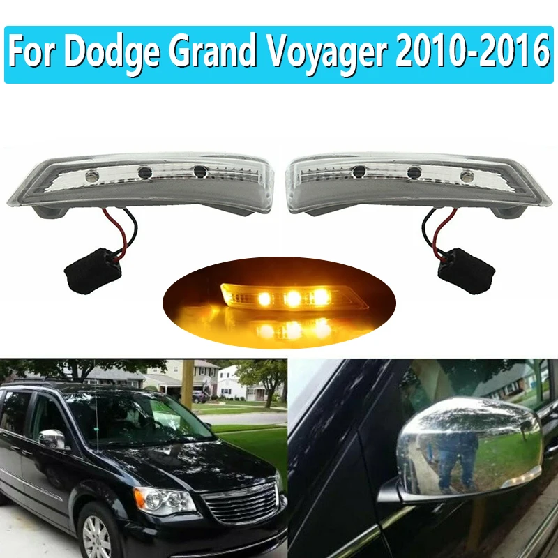 

Side Mirror Turn Signal Lights For Dodge Chrysler Grand Voyager CARAVAN 2010-2016 68052079AC 68052078AC