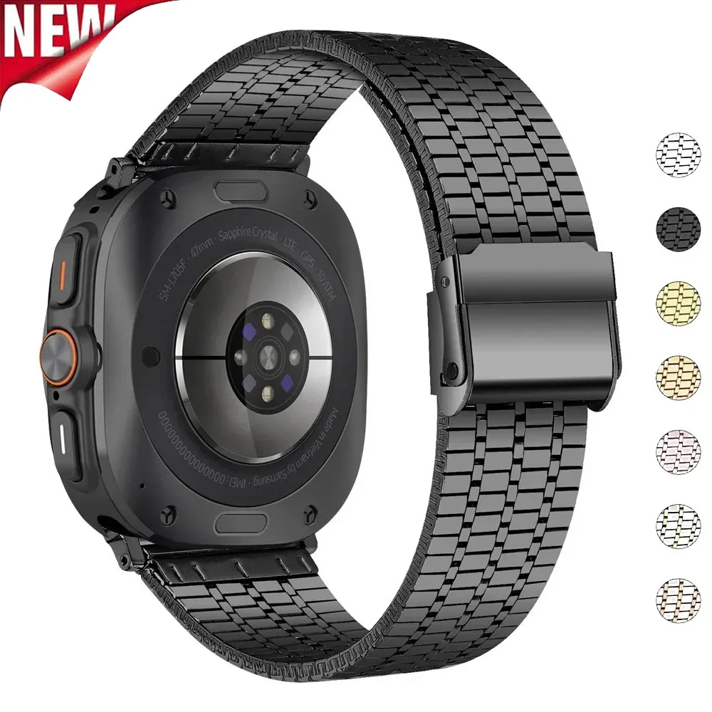 Für Samsung Galaxy Watch Ultra Band 47mm Business Edelstahlarmband Galaxy Watch Ultra 47mm Correa Armband Herren Damenarmband