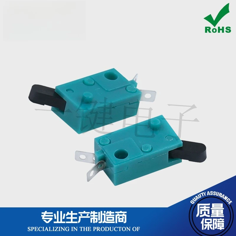50Pcs/Lot Micro Limit Switch Game Detection Button Blade Switch Green 2-pin Reset Button